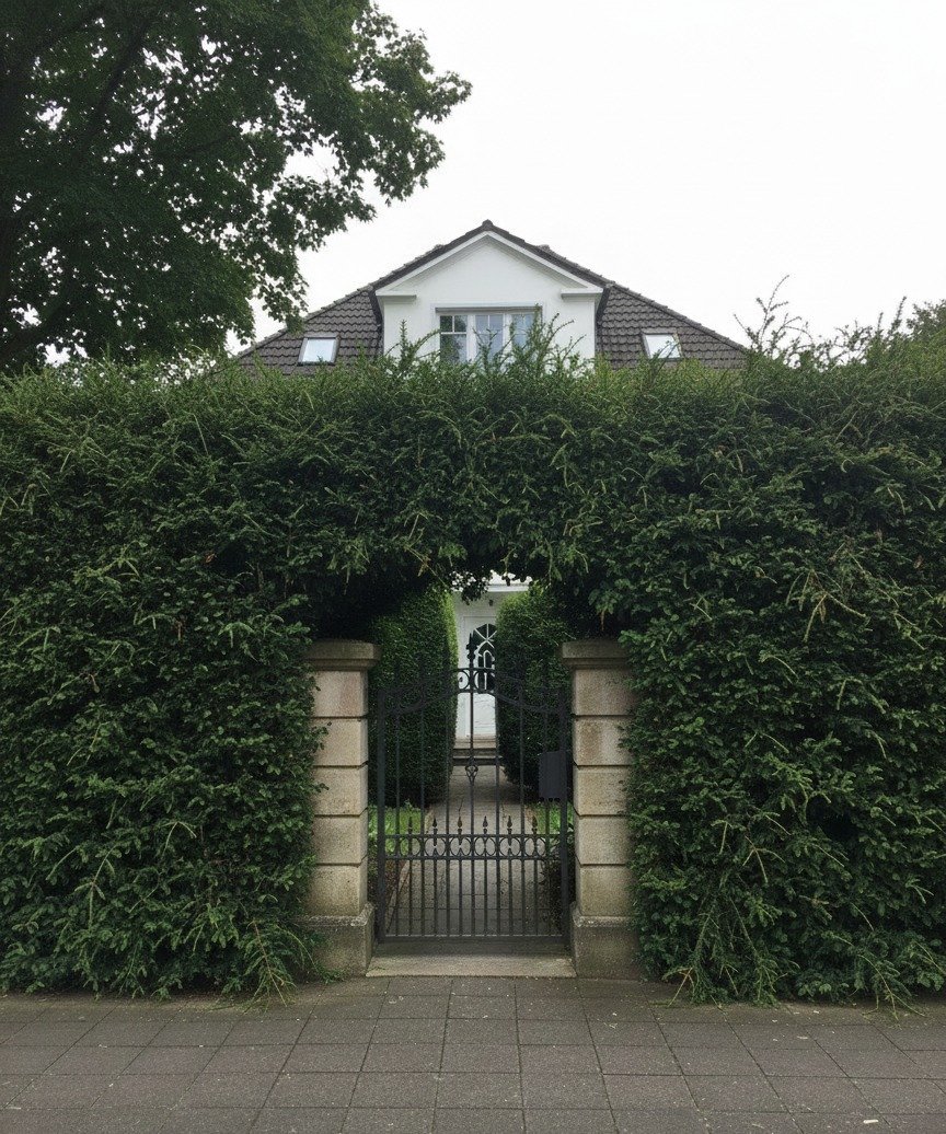 Eibe-Hecke — vor dem Schnitt