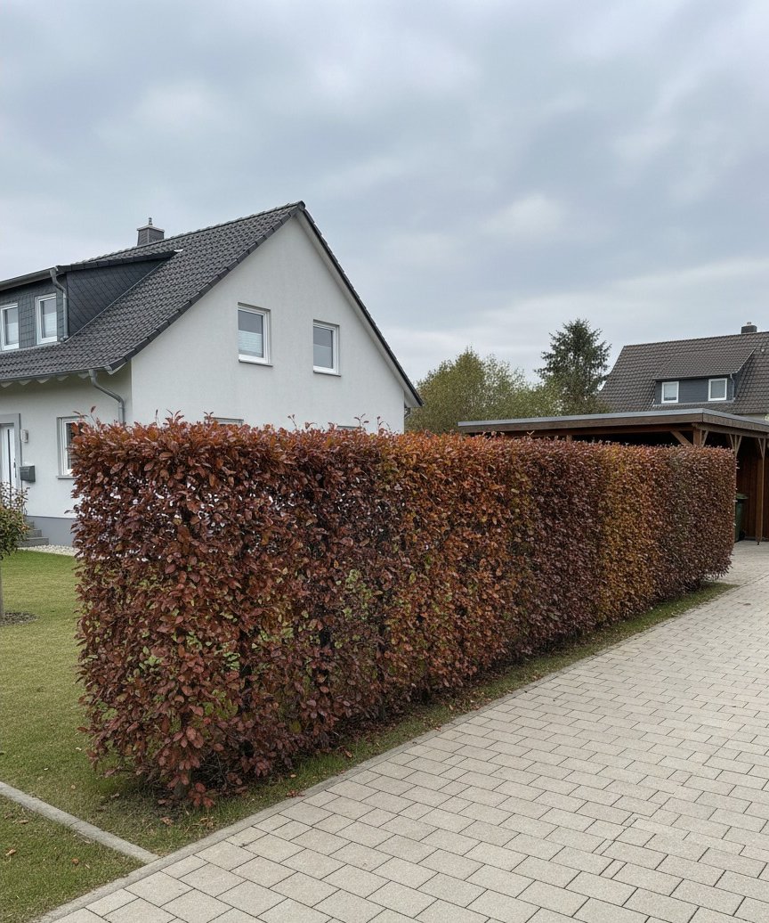Rotbuche-Hecke — nach dem Schnitt